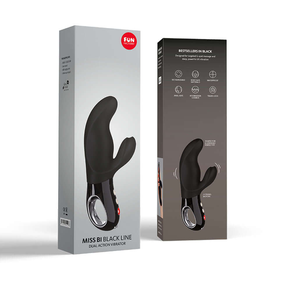 Fun Factory MISS BI black - Black 17 cm USB Rechargeable Rabbit Vibrator